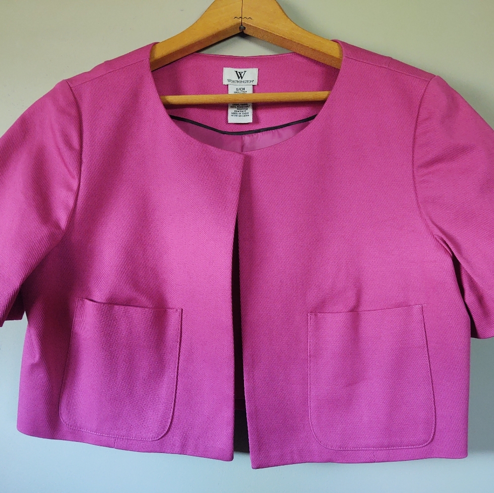 MAGENTA🌷 Cropped Blazer•Jacket by Worthington~ Size: S